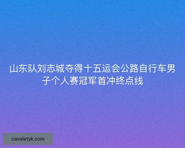 山东队刘志城夺得十五运会公路自行车男子个人赛冠军首冲终点线